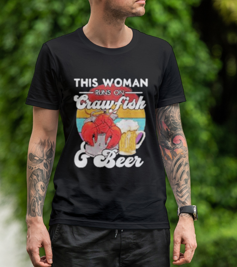 This Woman Runs On Crawfish And Beer With Vintage T-Shirt