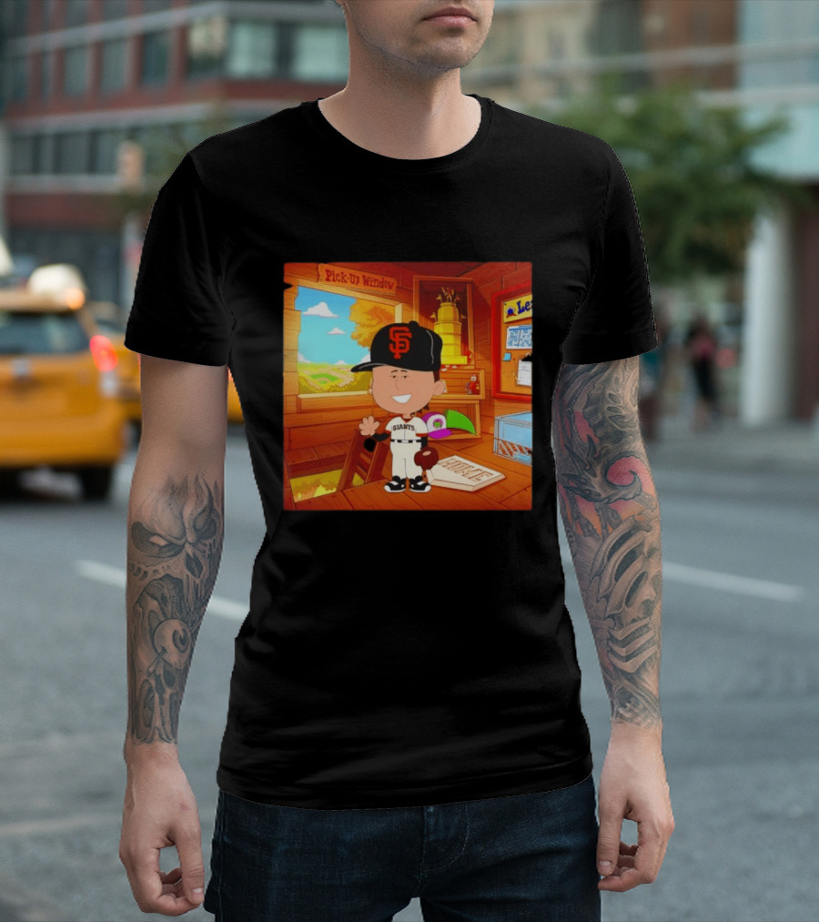 Tyler Mahle San Francisco Giants Baseball Cartoon Peanuts T-Shirt