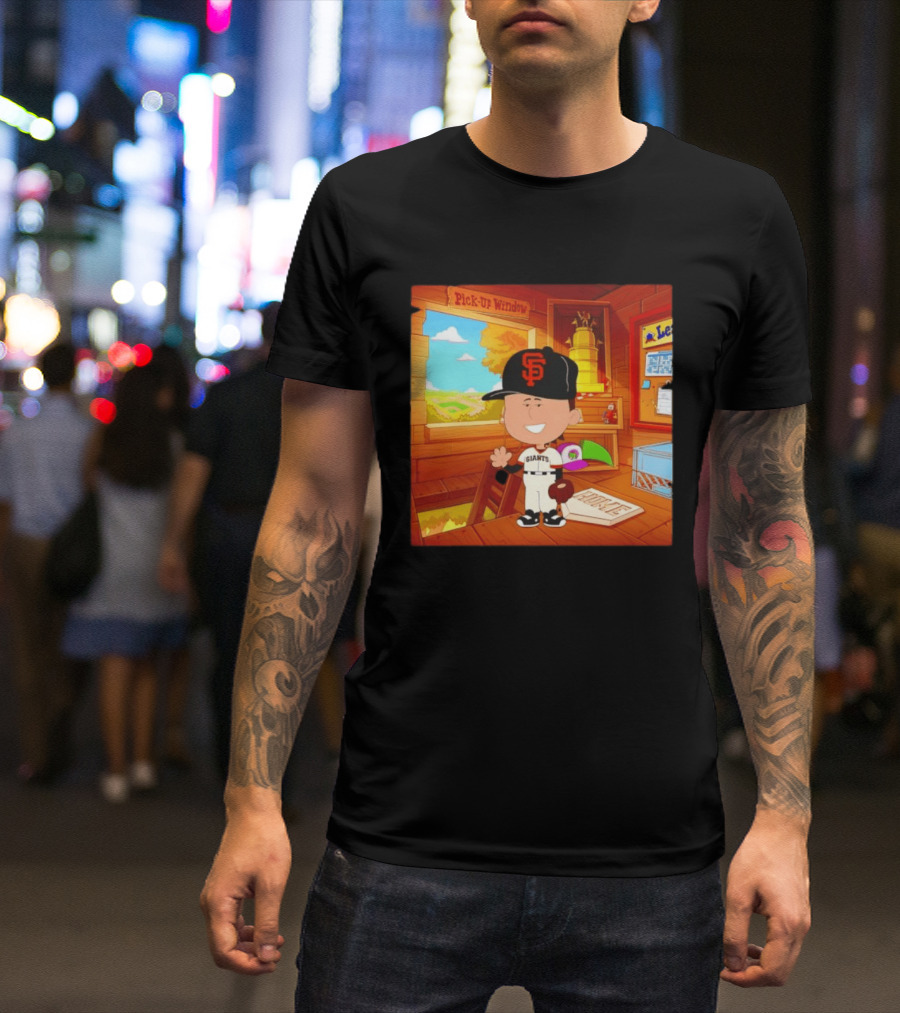 Tyler Mahle San Francisco Giants Baseball Cartoon Peanuts T-Shirt