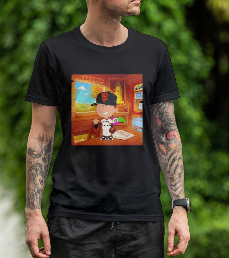 Tyler Mahle San Francisco Giants Baseball Cartoon Peanuts T-Shirt