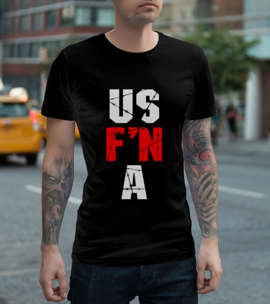 United States US F N A Barbed Wire T-Shirt