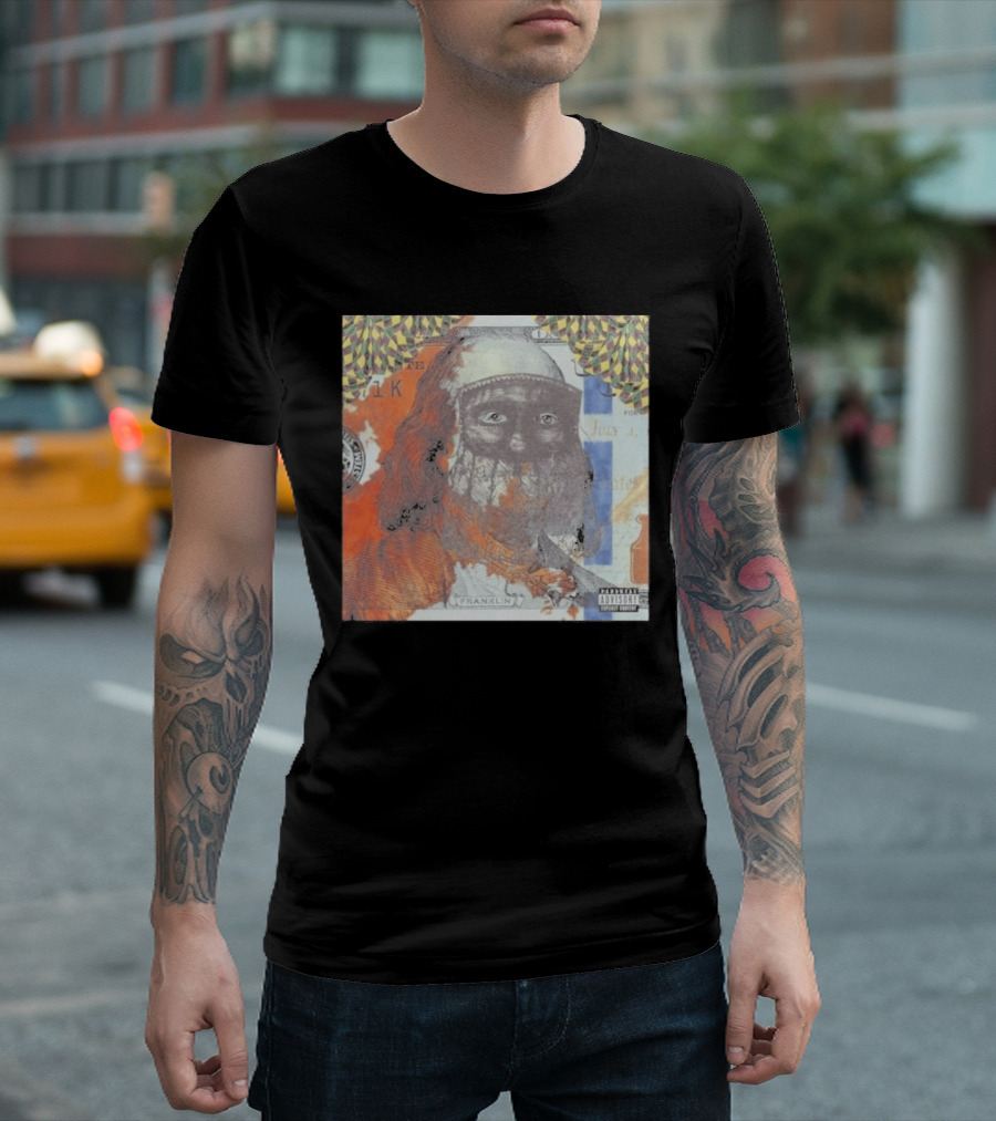 US Vs. Them Franklin Money Mask Art Parental Advisory T-Shirt