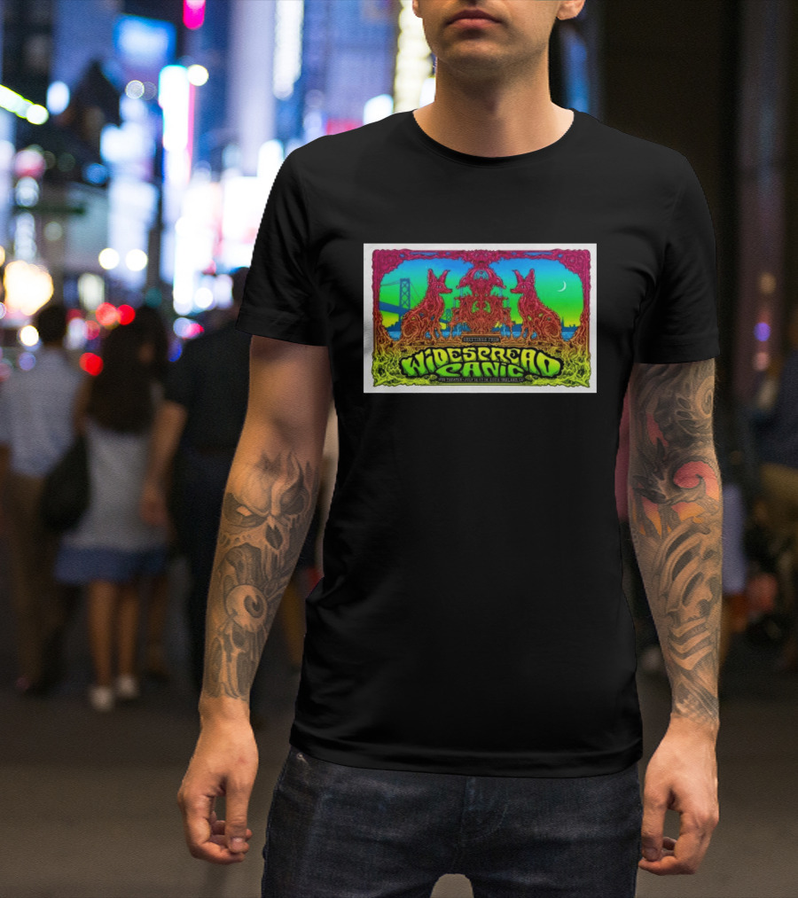 Widespread Panic Live At Fox Theater Oakland Jul 16 18 2026 Concert With Psychedelic Art And Bridge T-Shirt