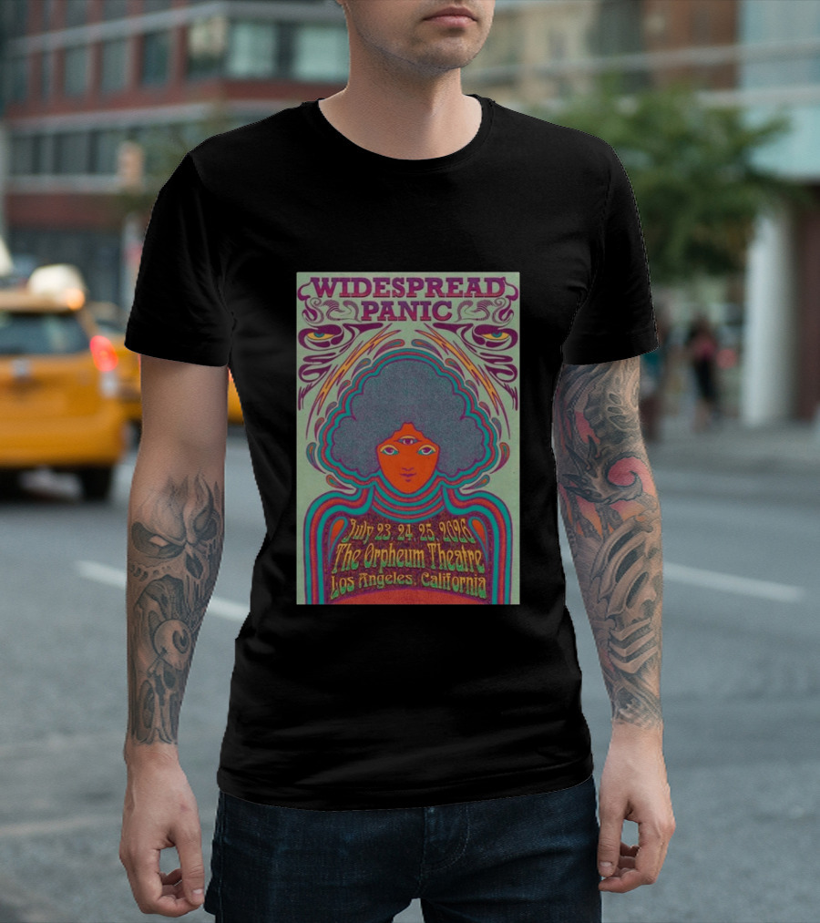Widespread Panic Orpheum Theatre Los Angeles July 23 25 2026 Psychedelic T-Shirt