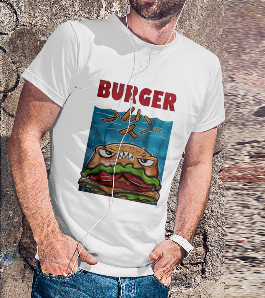 Angry Burger With Fries Burger T-Shirt