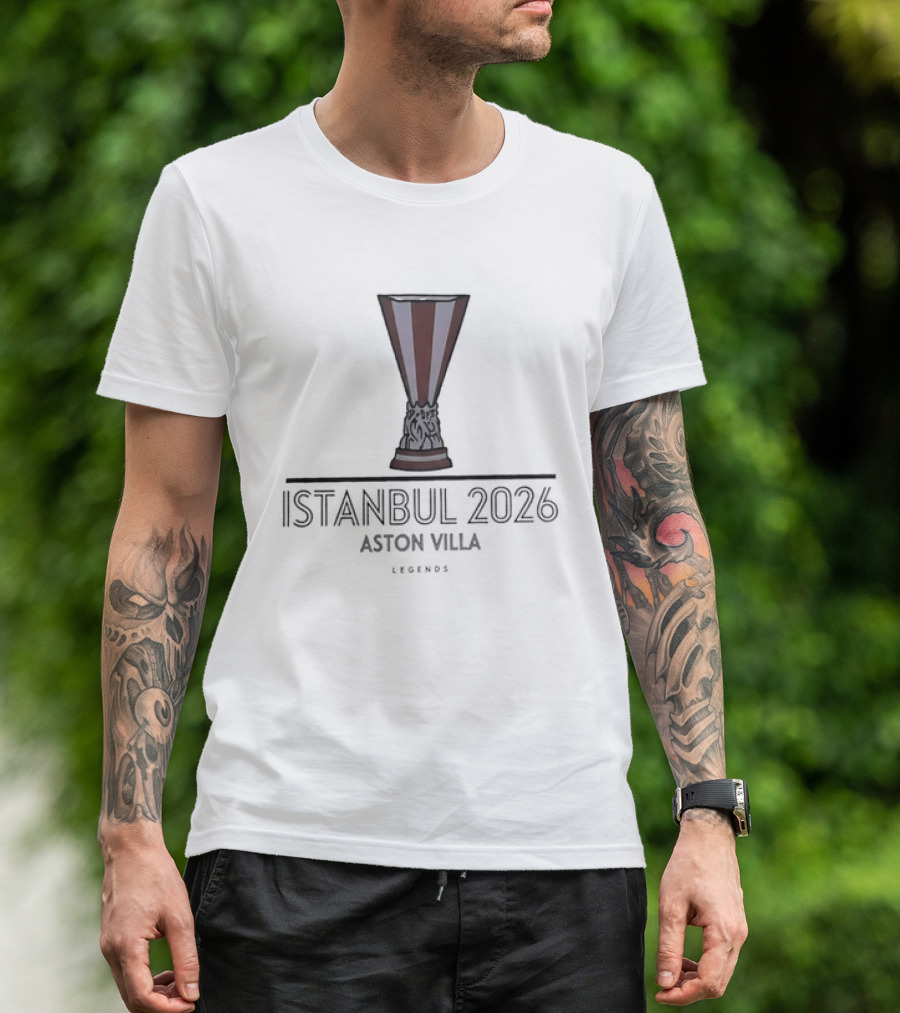 Aston Villa Istanbul 2026 Emblem Legends In Thread T-Shirt