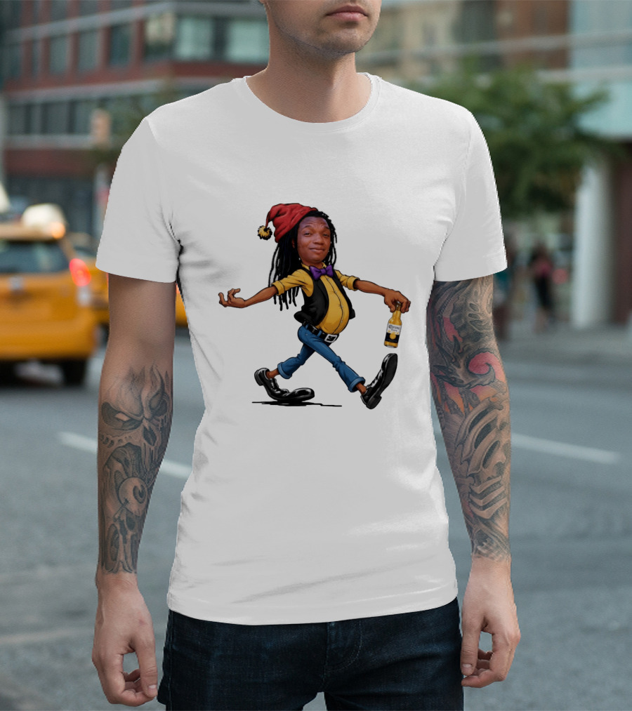 Caricature Man With Dreadlocks Holding Corona Extra Beer T-Shirt