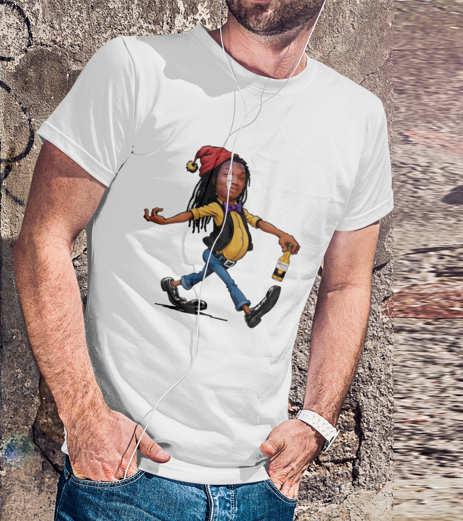 Caricature Man With Dreadlocks Holding Corona Extra Beer T-Shirt