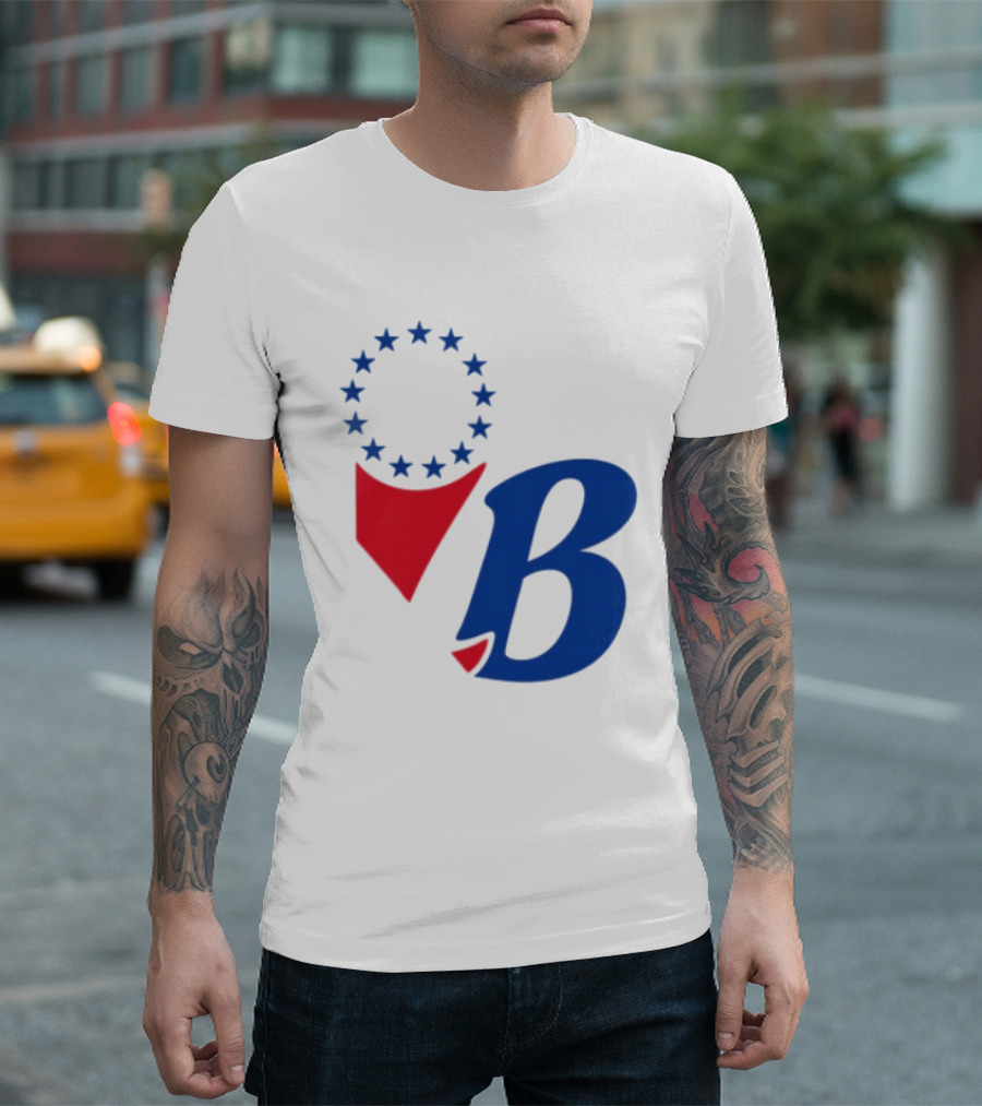 Chinatown Market Store Let Brotherly Love Philadelphia B Icon Circle Stars T-Shirt