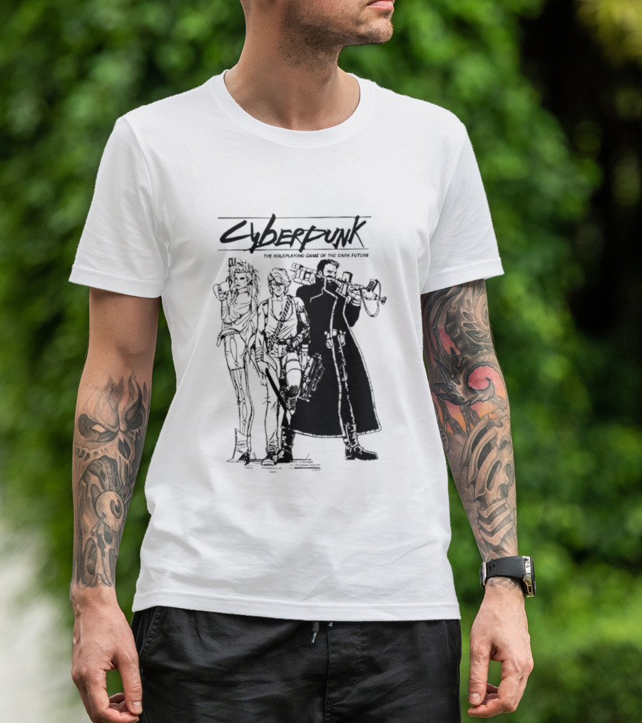 Cyberpunk The Roleplaying Game Of The Dark Future Silhouette Art Characters T-Shirt