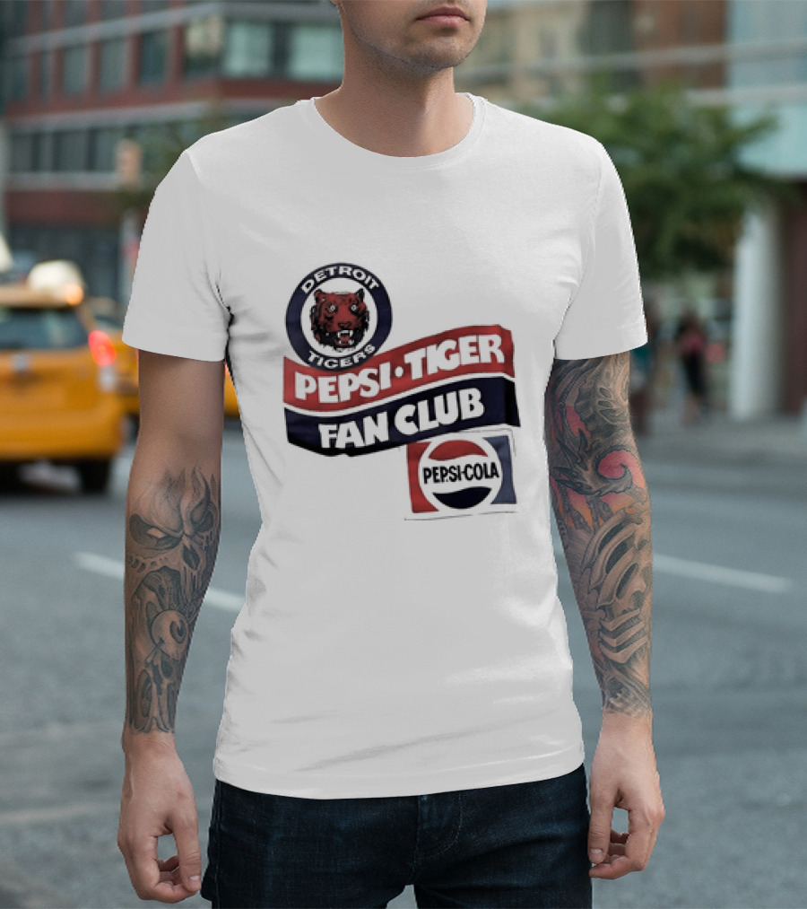 Detroit Tigers Pepsi Tiger Fan Club Pepsi Cola T-Shirt