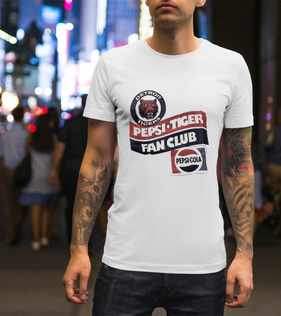 Detroit Tigers Pepsi Tiger Fan Club Pepsi Cola T-Shirt