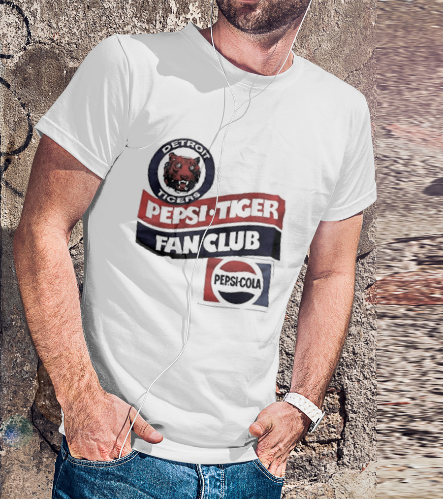Detroit Tigers Pepsi Tiger Fan Club Pepsi Cola T-Shirt