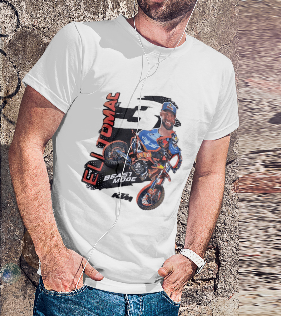 Eli Tomac Beast Mode KTM Motocross Supercross Racing 3 Pro Rider T-Shirt