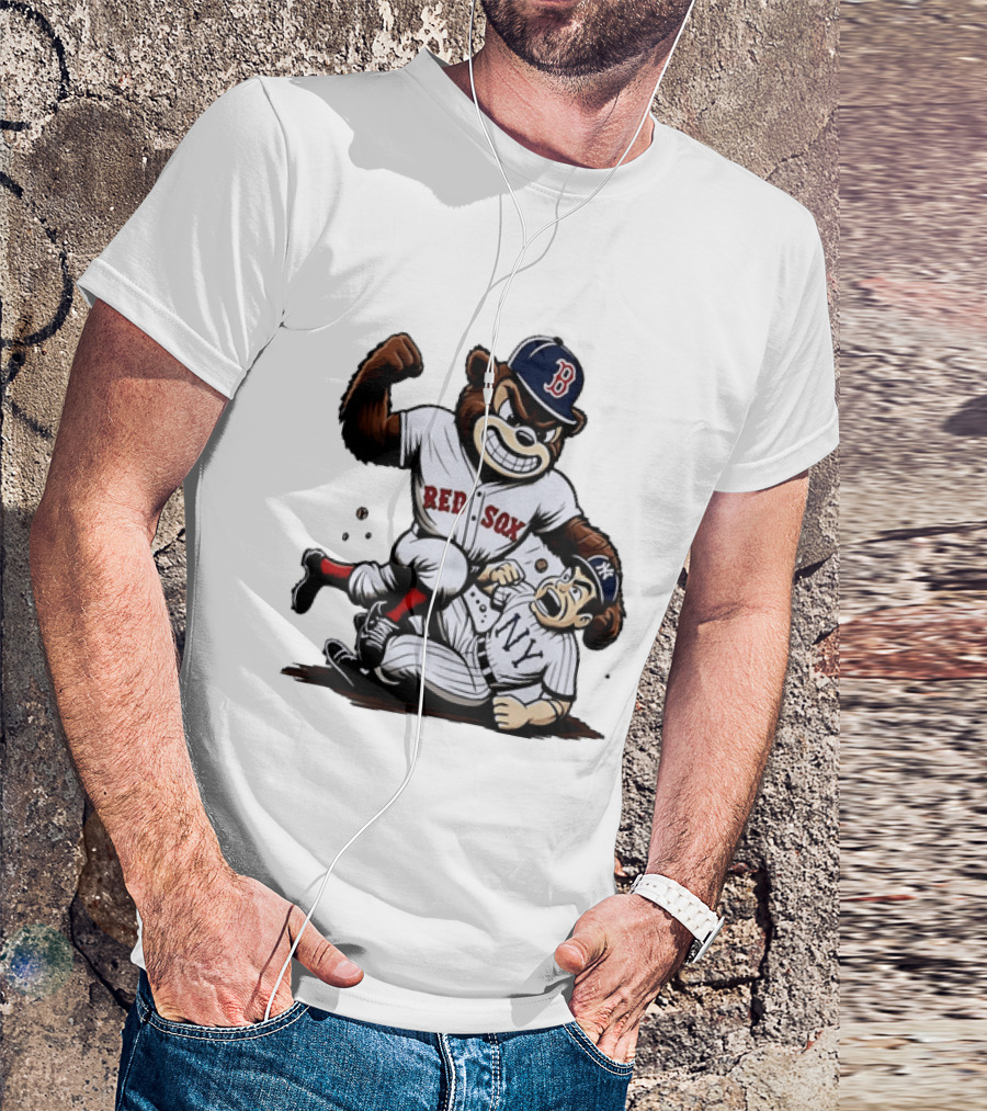 Red Sox Bear Vs NY Yankees Rivalry Showdown T-Shirt