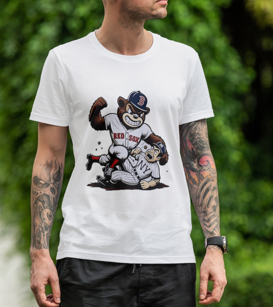 Red Sox Bear Vs NY Yankees Rivalry Showdown T-Shirt