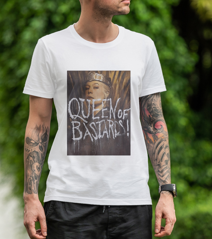 Rhaenyra Targaryen Queen Of Bastards House Of The Dragon Iron Throne Crown T-Shirt