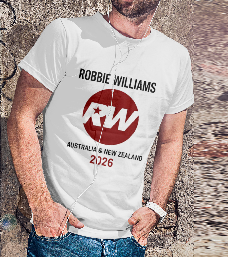 Robbie Williams 2026 Australia New Zealand Tour RW Star T-Shirt
