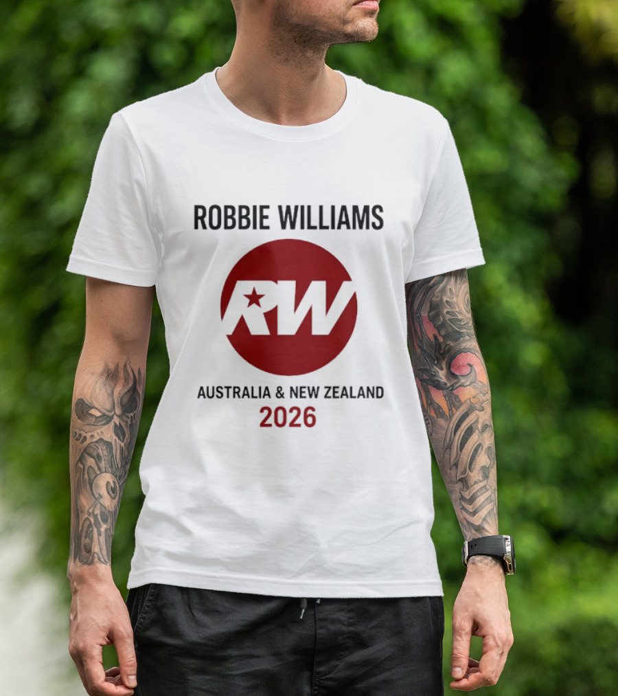 Robbie Williams 2026 Australia New Zealand Tour RW Star T-Shirt