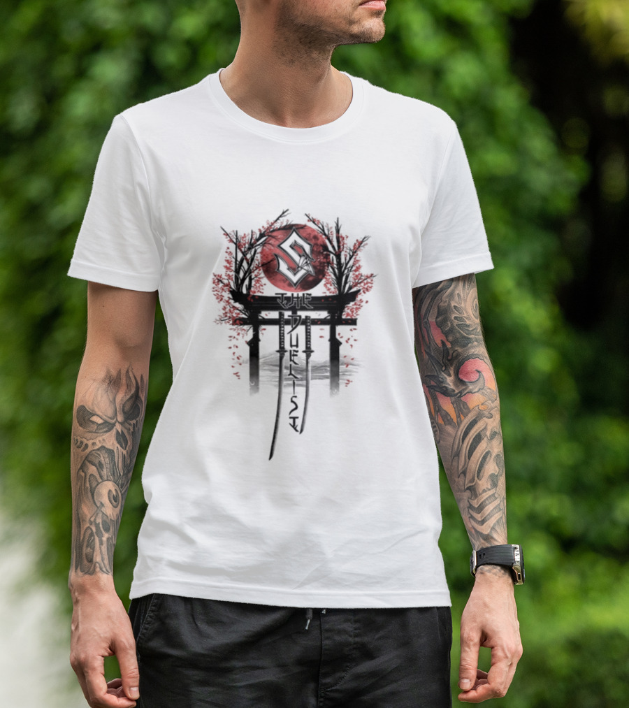Sabaton Store Signed The Duelist S Symbol Red Circle Blossom T-Shirt