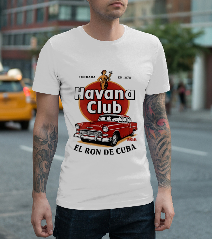 Havana Club Fundada En 1878 El Ron De Cuba 1956 Car T-Shirt