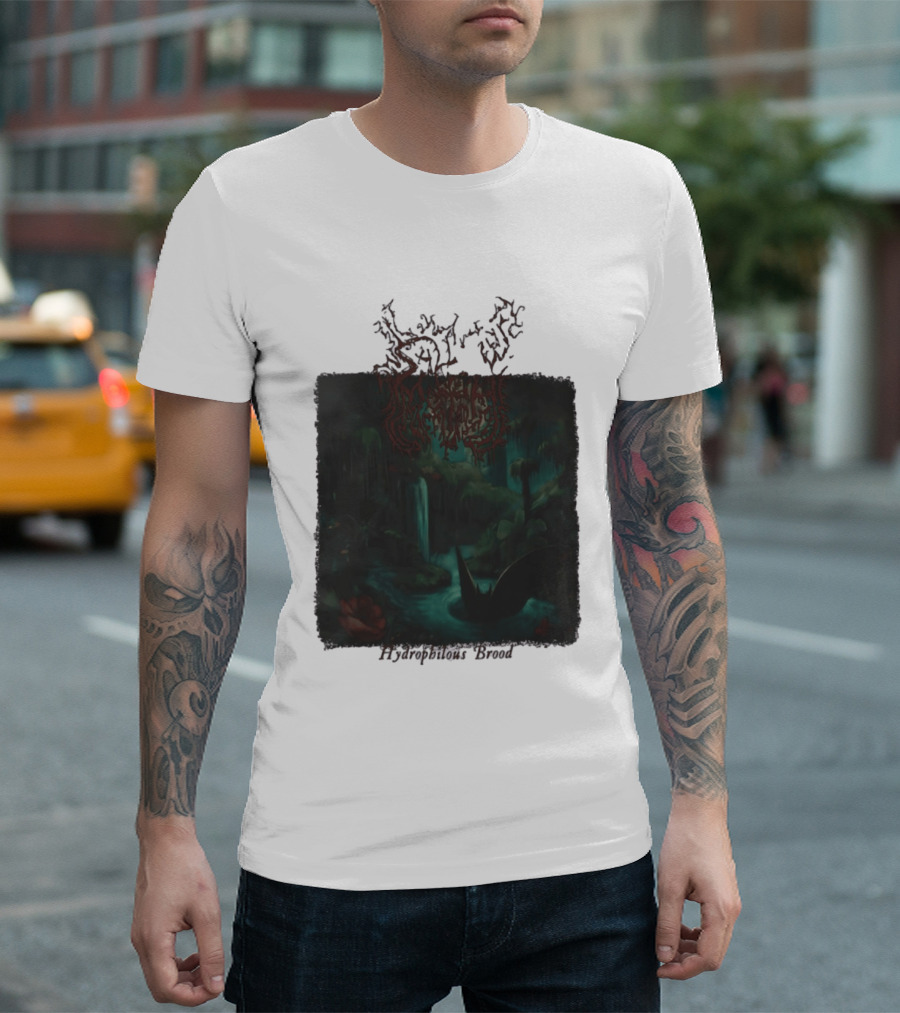 Sallow Hydrophilous Brood Metal Nightmare Forest Scene T-Shirt