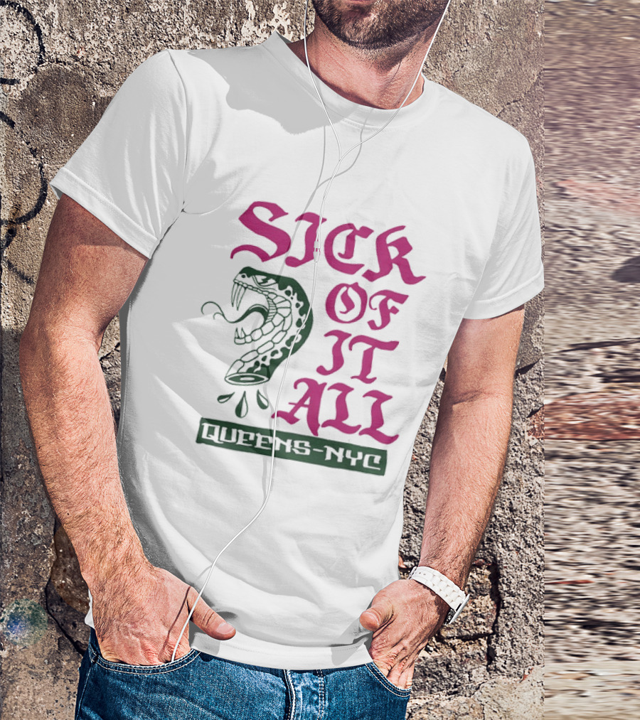 Sick Of It All Snake Queens NYC Hardcore Punk T-Shirt