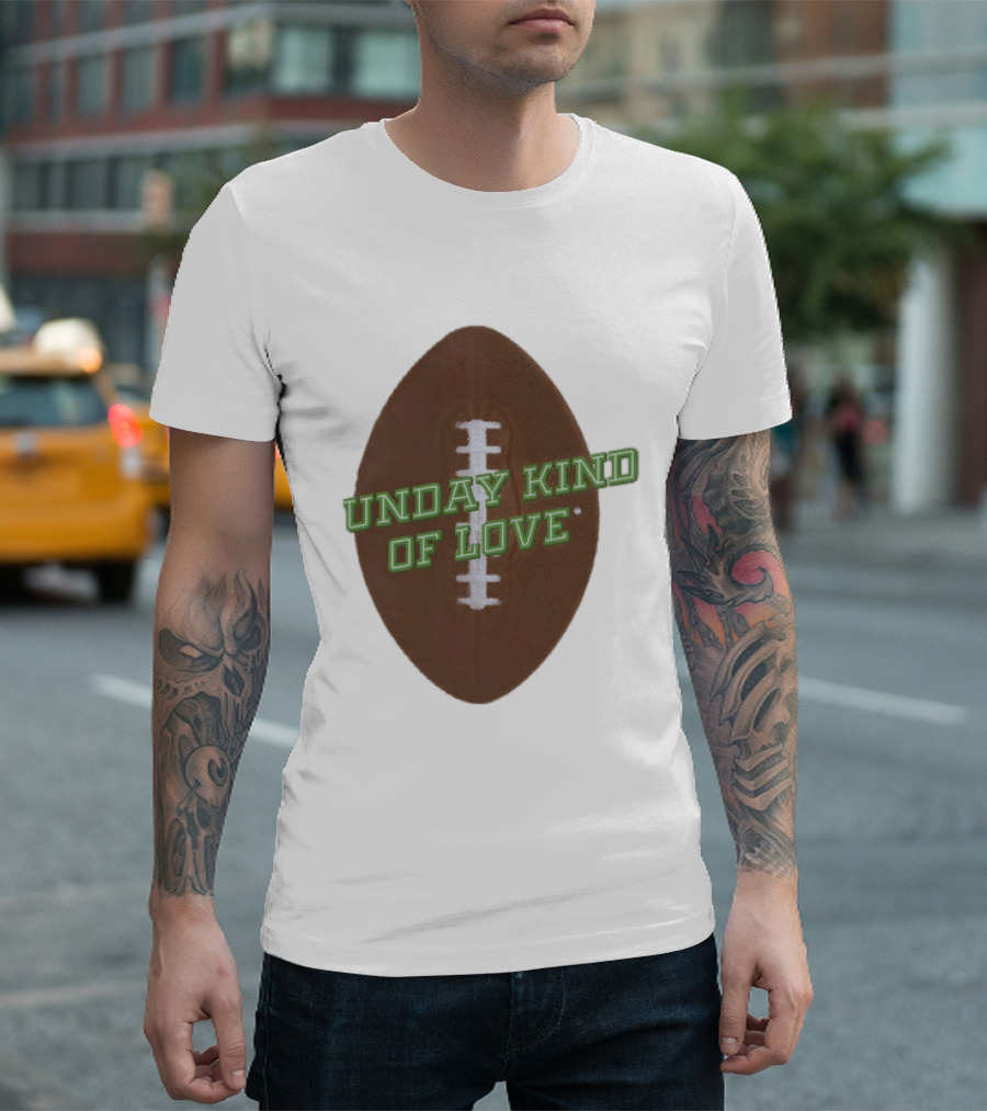 Sunday Kind Of Love Football Halftone Sports T-Shirt