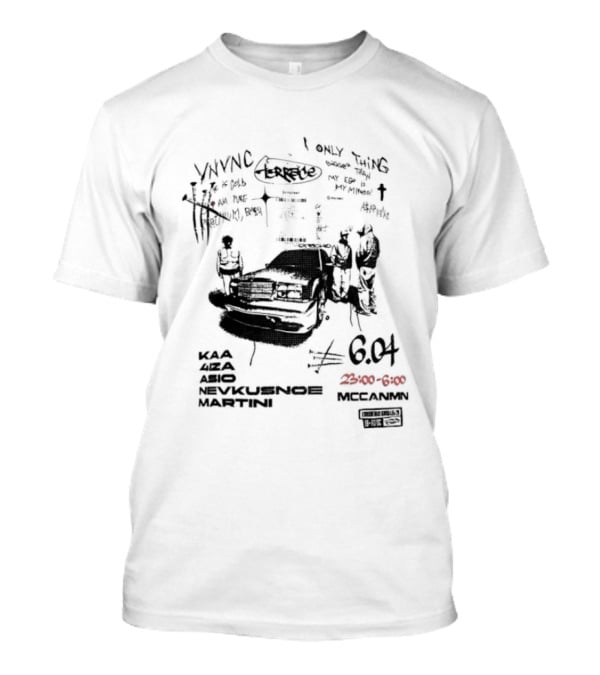 Terrace A$AP Rocky Ego Mirror 6 04 Vintage Car Sketch T-Shirt