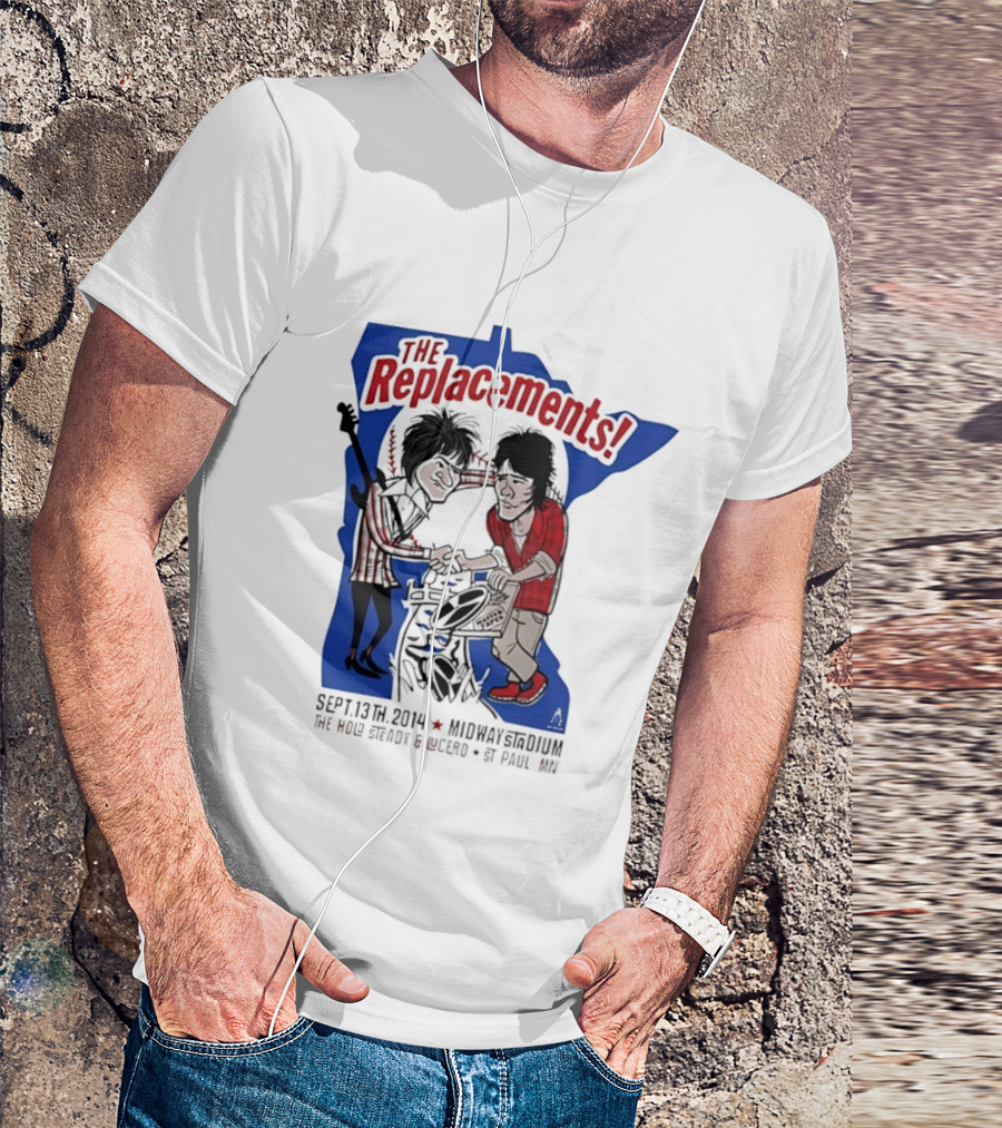 The Replacements Midway Stadium Concert Sept 13 2014 Featuring The Hold Steady Lucero St Paul MN T-Shirt