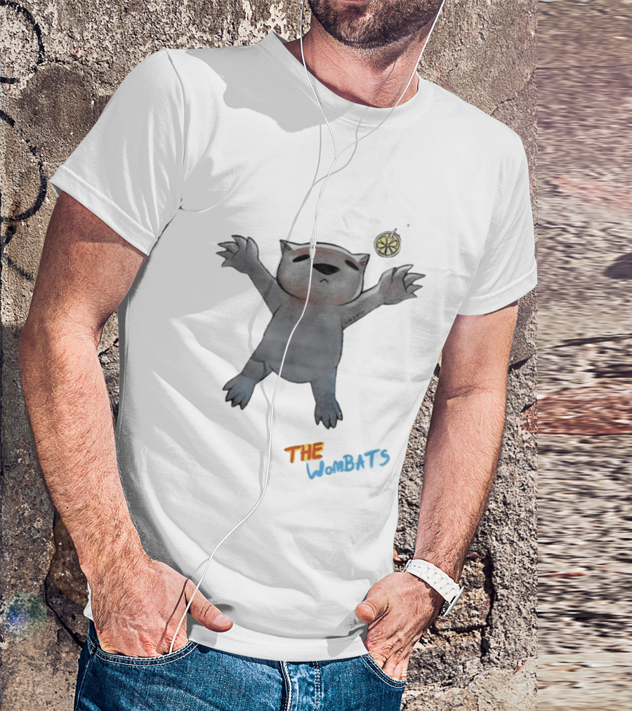 The Wombats Band Reaching For Lemon On Fish Hook T-Shirt
