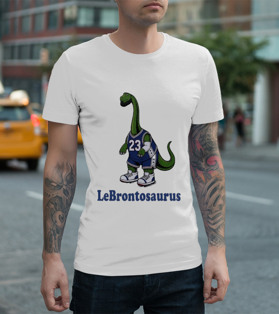 LeBrontosaurus Dinosaur Basketball Jersey Number 23 T-Shirt