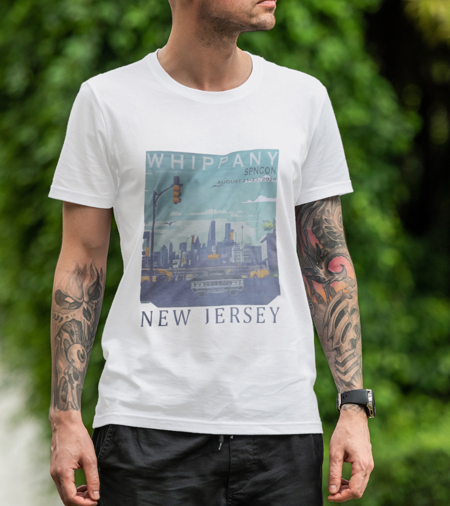 Whippany SPNCON August 21 23 2026 New Jersey Supernatural Convention Skyline Car Traffic Light T-Shirt
