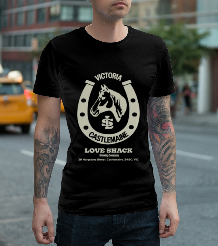 Victoria Castlemaine Horse Shoe Love Shack Brewing Co 28 Hargraves Street Castlemaine 3450 VIC T-Shirt