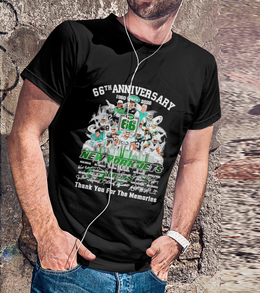 New York Jets 66th Anniversary 1960 2026 Thank You For The Memories T-Shirt