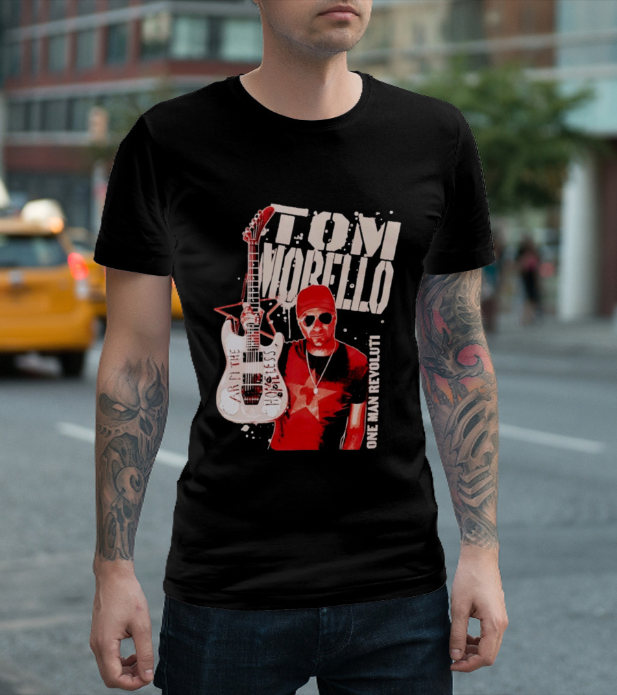 Tom Morello Arm The Homeless Guitar One Man Revolution Red Star T-Shirt