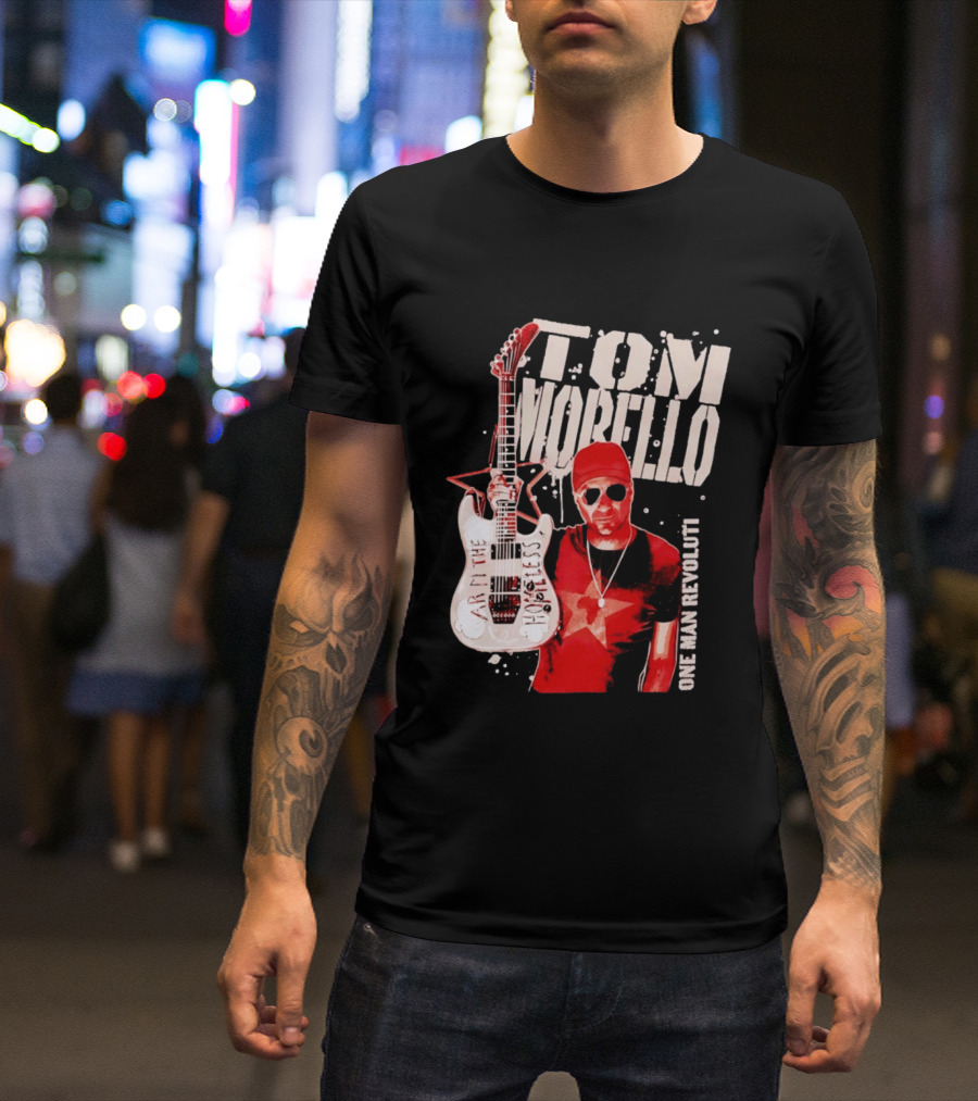 Tom Morello Arm The Homeless Guitar One Man Revolution Red Star T-Shirt