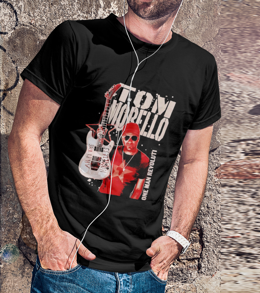 Tom Morello Arm The Homeless Guitar One Man Revolution Red Star T-Shirt