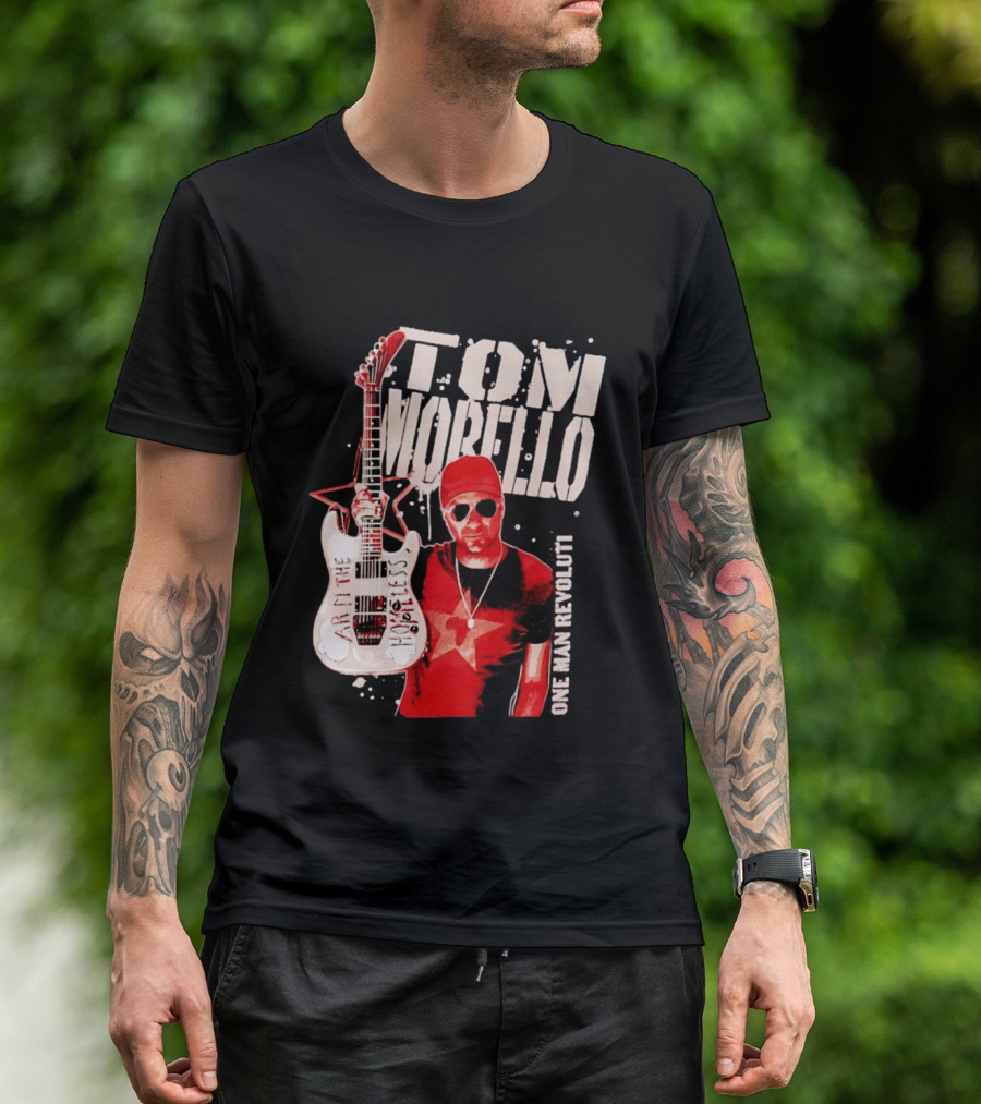 Tom Morello Arm The Homeless Guitar One Man Revolution Red Star T-Shirt