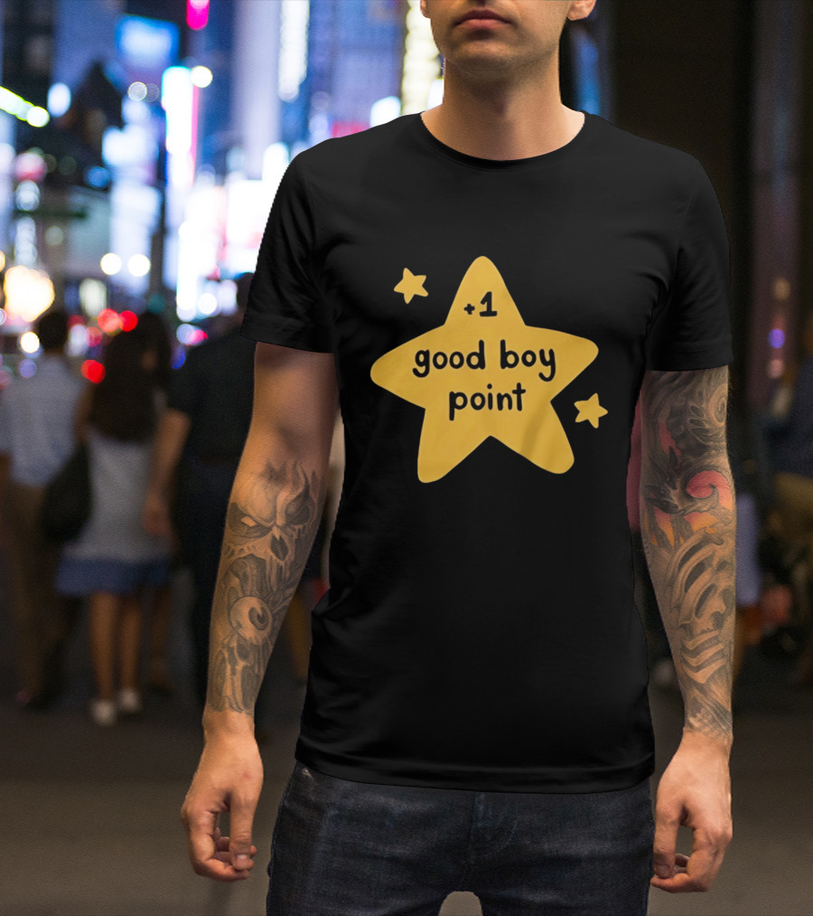 Plus 1 Good Boy Point Star Reward Positive Reinforcement Yellow Star T-Shirt