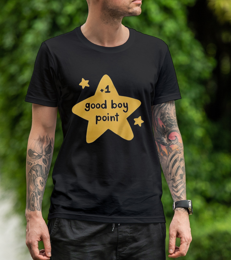Plus 1 Good Boy Point Star Reward Positive Reinforcement Yellow Star T-Shirt