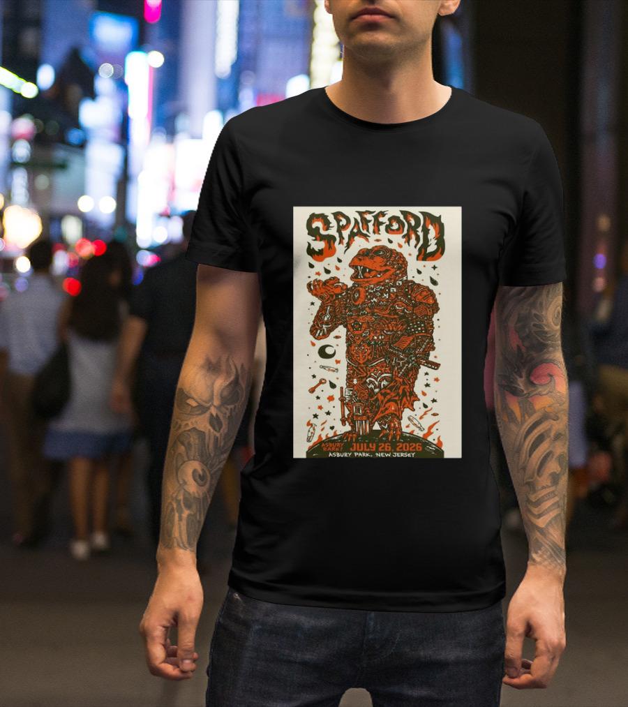 Spafford Asbury Park New Jersey Concert July 26 2026 Skeleton Spacesuit T-Shirt