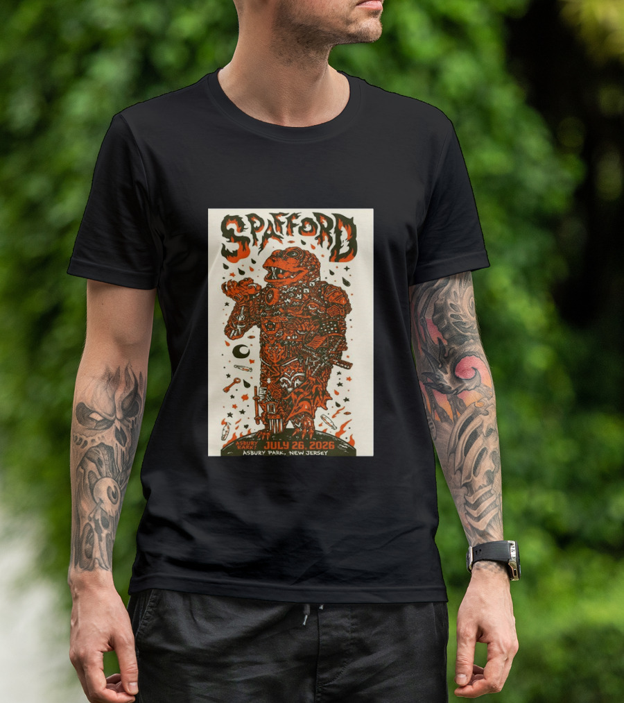 Spafford Asbury Park New Jersey Concert July 26 2026 Skeleton Spacesuit T-Shirt