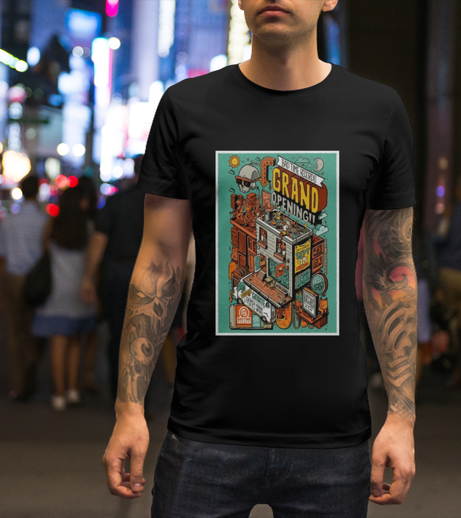Bad Time Records Grand Opening New Paltz NY September 19 Free Show T-Shirt