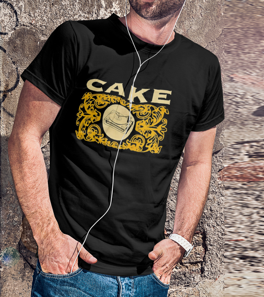 Cake Band Turntable Vintage Alternative Rock Music T-Shirt