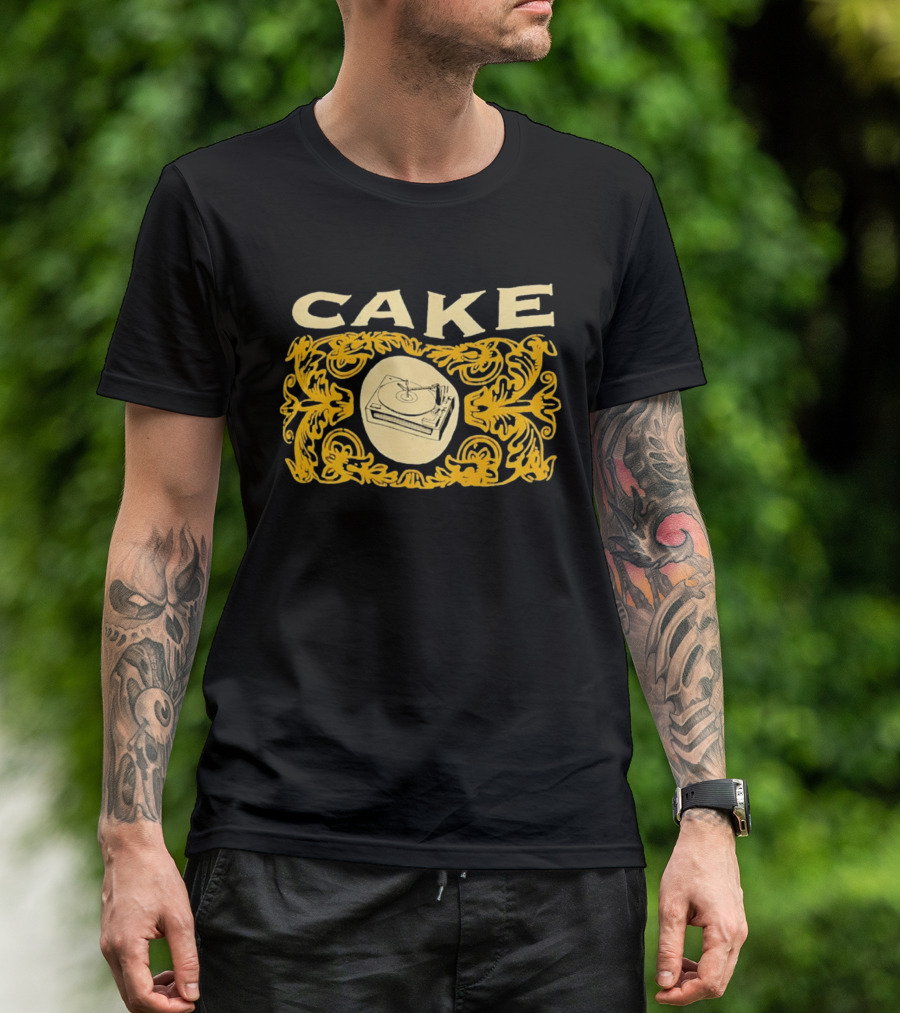 Cake Band Turntable Vintage Alternative Rock Music T-Shirt