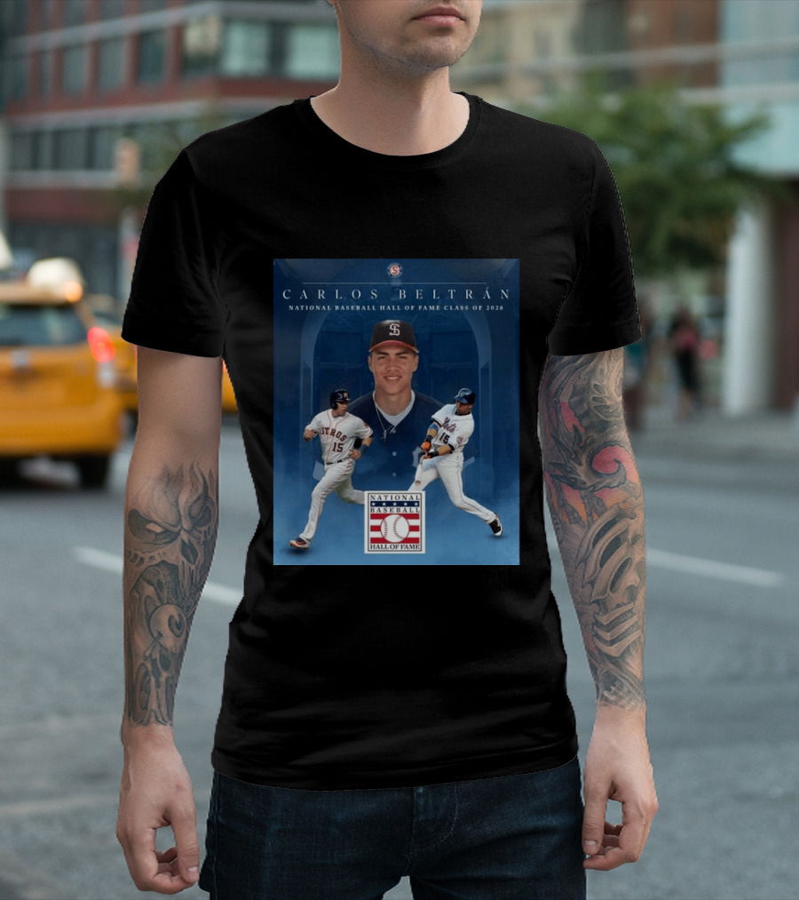 Carlos Beltrán National Baseball Hall Of Fame Class Of 2026 Induction MLB Star Recognition T-Shirt