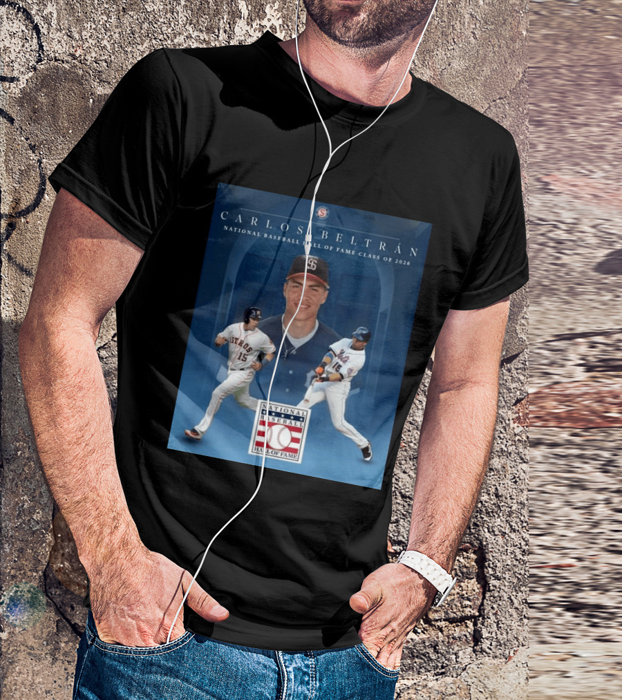 Carlos Beltrán National Baseball Hall Of Fame Class Of 2026 Induction MLB Star Recognition T-Shirt