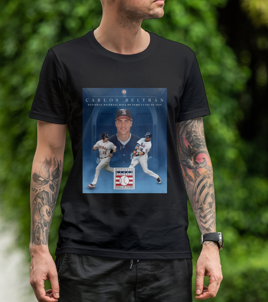 Carlos Beltrán National Baseball Hall Of Fame Class Of 2026 Induction MLB Star Recognition T-Shirt