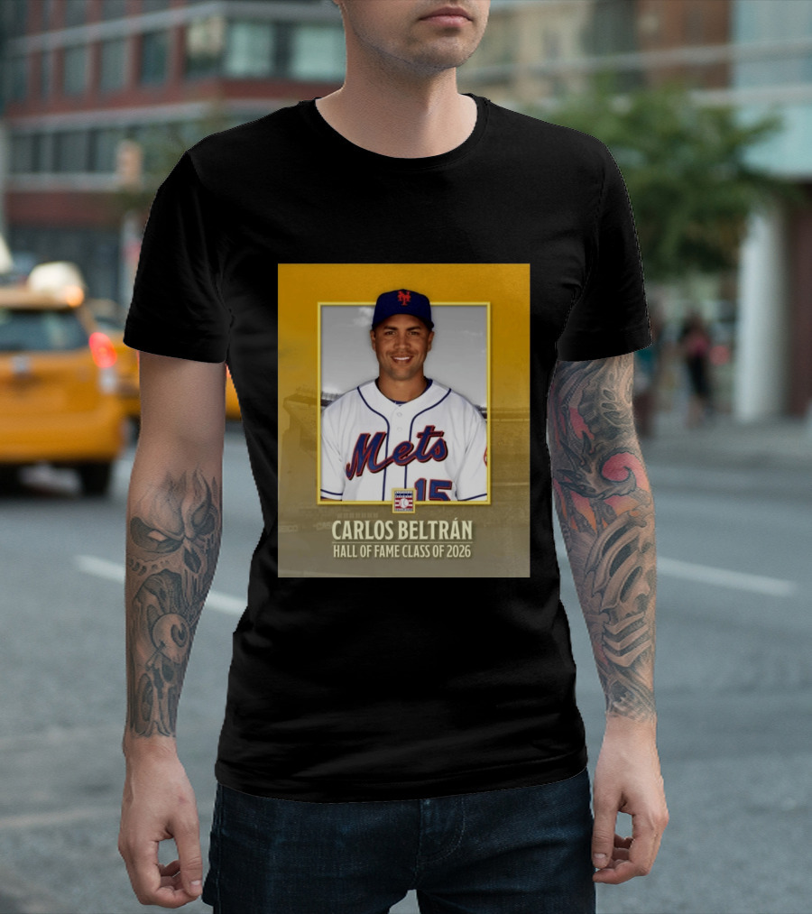 Carlos Beltrán Mets Hall Of Fame Class Of 2026 Induction T-Shirt